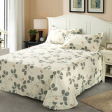 全棉床单 简约清新卡通纯棉单件被单1.2米1.5米1.8米单人双人床罩