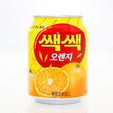 韩国原装进口果汁饮料 乐天lotte粒粒橙汁果肉汁238ml 天然果汁