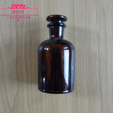 试剂瓶棕色细口瓶茶色 密封玻璃瓶 500ml 磨砂玻璃塞化学实验耗材