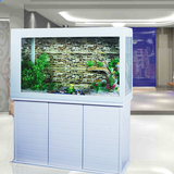 鱼缸玻璃长方形中型水族箱生态屏风玄关客厅靠墙鞋柜订做特价促销
