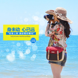 韩版撞色相机包适用于 尼康D810D710D610 佳能70D6D750D60D相机包