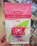 日本直邮 Meiji/明治 氨基酸骨胶原蛋白粉214g白色袋补充替换装