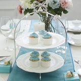 欧式水果盘甜品台家用三层蛋糕架点心陶瓷创意下午茶客厅现代双层