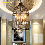 鸟笼吊灯创意个性仿古装饰餐厅灯具美式loft复古铁艺咖啡火锅店灯