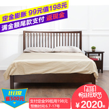 纯实木床1.5米进口白橡木双人床1.8米单人床美式简约现代卧室家具