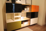 恒福利家具 移门推拉三层缤纷色彩设计组合书柜餐边柜功能艺术柜
