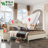 罗布诗法式韩式田园卧室组合套装欧式双人床实木套房1.8成套家具