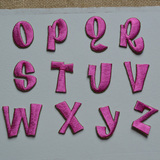 英文字母组合绣花贴 二十六字母装饰贴 衣服布贴补丁 超迷你款