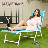 RESTAR瑞仕达 2016新款躺椅折叠床单人午休床简易户外透气沙滩椅