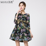 茉希2016春季新品MOXI品牌专柜正品韩版修身淑女大码女装风衣S153