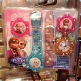 代购香港迪士尼儿童表手表爱莎安娜冰雪奇缘可换脸儿童节礼物