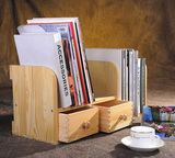 简易创意实木书架木质书架 桌面小书架桌上书架桌面置物架 纯松木
