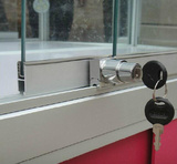钛合金铝合金玻璃展柜玻璃门配件 双开门配件 单开门推拉门配件