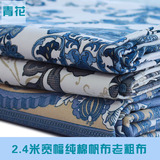 青花瓷床单窗帘布沙发布桌布布料 2.4米宽幅纯棉帆布布料批发多色
