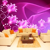 大型壁画 现代简约 3D立体壁纸墙纸 电视沙发卧室背景墙 紫色风铃