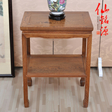 明清古典红木家具  实木仿古中式茶几 鸡翅木双层小方几特价