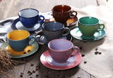 包邮欧式咖啡杯卡布基诺拉花咖啡杯英式意式彩色摩卡陶瓷