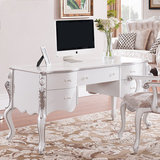欧式实木书桌 美式卧室电脑桌 新古典书桌书台橡木写字台办公桌