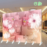 爆款3D花朵卉简约背景墙折叠屏风隔断时尚客厅玄关 中欧式YY主播