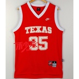 正品 NBA NCAA  男篮球服SW复古球衣桔色 得克萨斯大学35号杜兰特