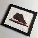 乔丹air jordan11黑红Q版卡通插画球鞋创意成人小拼图墙面壁挂画