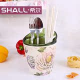 创意放筷子筒厨房餐具笼筷子架沥水收纳盒装筷子盒欧式筷笼置物架