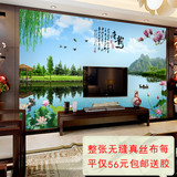 果子壁画无缝中式大型客厅酒店3D电视背景墙壁纸无纺布墙布唐韵