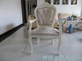 欧式餐椅实木扶手椅子麻将专用椅子梳妆凳韩式白色餐椅简约时尚椅