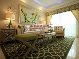 欧式简约绿色网格客厅满铺大地毯别墅书房卧室手工腈纶加厚可定制