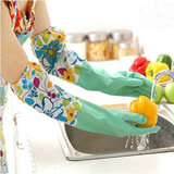 洗碗手套防水橡胶塑胶薄款/加绒厨房耐用乳胶洗衣服胶皮家务清洁