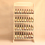 实木红酒架红酒展示架立式欧式木制酒架创意葡萄酒酒架木质酒柜