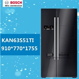 Bosch/博世BCD-610W(KAN63S51TI)黑色玻璃对开门冰箱 家用电器