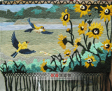 新疆风景艺术手工挂毯 喜鹊 客厅壁挂壁毯壁画 山水装饰挂画礼物