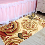 红叶走廊客厅茶几卧室床边毯飘窗垫田园图案长方形门厅地毯可机洗