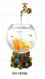 七彩变色魔幻悬浮水龙头鱼缸树脂底座 悬空流水灯LED创意礼品1616