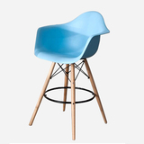促销新款伊姆斯扶手靠背实木酒吧椅宜家现代简约LOFT小户型吧台凳