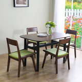 全实木餐桌1.2米小餐桌双人餐桌小户型餐桌画桌餐厅家具圆腿餐桌