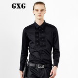 GXG[包邮]男装热卖 男士时尚斯文休闲黑色潮流长袖衬衫#33103729