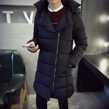 冬季韩版修身中长款羽绒棉大衣外套男士加厚加大码GD同款立领棉服
