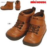 国内现货 mikihouse高帮软皮鞋保暖鞋 日本制带鞋盒 13-9402-788