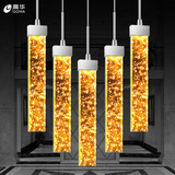 高华 led简约餐厅吊灯三头创意个性吧台气泡水晶灯 现代餐桌灯具