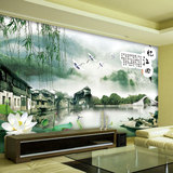 大型壁画 客厅卧室电视墙背景墙壁纸墙纸 现代中式风景画 忆江南