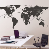 教室宿舍个性创意装饰布置世界地图旅行飞机墙贴纸贴画办公室简约