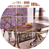 创意复古铁艺主题西餐厅餐桌椅 咖啡厅桌椅 做旧个性酒吧桌椅组合