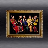 中国元素 音乐仕女图 古典 壁画 挂画 喷绘油画 家居 客厅装饰画