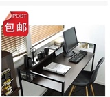 包邮书桌学生简易台式电脑桌子办公桌宜家写字台钢木桌定制