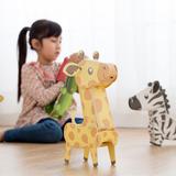 乐立方3D立体拼图 动物模型儿童手工制作纸质DIY早教益智积木玩具