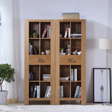 北欧白橡木书柜全实木隔断柜展示柜现代简约书架环保书橱书房家具