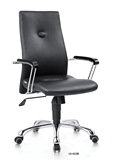 LS-022B：特价黑色西皮高靠背经理办公椅多功能升降电脑椅滑轮椅