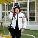 2015新韩版冬装棉衣棒球加厚女短款学生羽绒棉服白色保暖袄外套